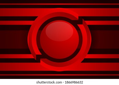 el fondo geométrico abstracto utiliza colores rojo intenso y oscuro. Forma circular en el centro de la disposición horizontal. 