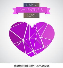 Abstract geometric background, valentine's day