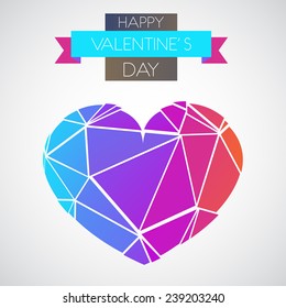 Abstract geometric background, valentine's day