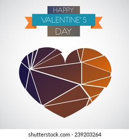 Abstract geometric background, valentine's day