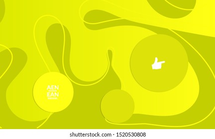 Abstract geometric background with vanishing waves. Modern template for social media banner. Contemporary material design with realistic shadow over flat gradient background