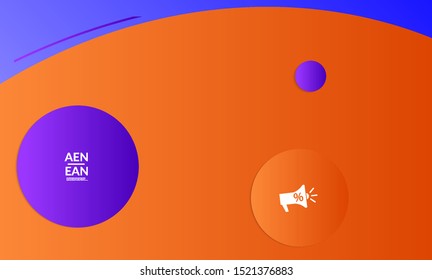 Abstract geometric background with vanishing waves. Modern template for social media banner. Contemporary material design with realistic shadow over flat gradient background