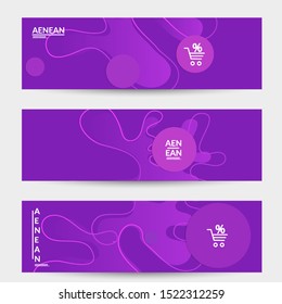 Abstract geometric background with vanishing waves. Modern template for social media banner. Contemporary material design with realistic shadow over flat gradient background