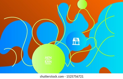 Abstract geometric background with vanishing waves. Modern template for social media banner. Contemporary material design with realistic shadow over flat gradient background