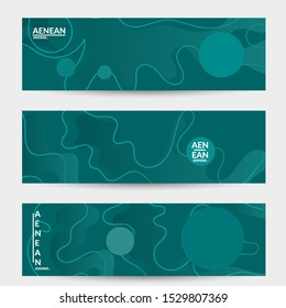 Abstract geometric background with vanishing waves. Modern template for social media banner. Contemporary material design with realistic shadow over flat gradient background