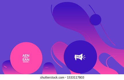 Abstract geometric background with vanishing waves. Modern template for social media banner. Contemporary material design with realistic shadow over flat gradient background
