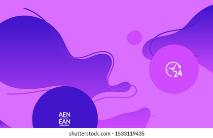 Abstract geometric background with vanishing waves. Modern template for social media banner. Contemporary material design with realistic shadow over flat gradient background