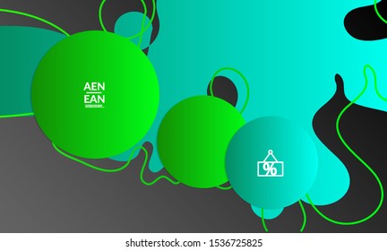 Abstract geometric background with vanishing waves. Modern template for social media banner. Contemporary material design with realistic shadow over flat gradient background