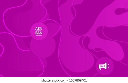 Abstract geometric background with vanishing waves. Modern template for social media banner. Contemporary material design with realistic shadow over flat gradient background