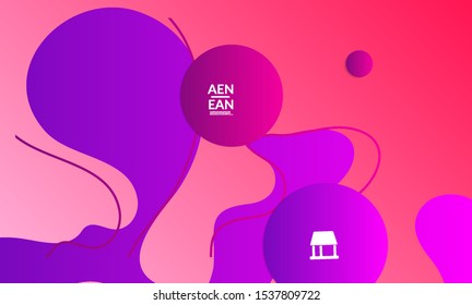 Abstract geometric background with vanishing waves. Modern template for social media banner. Contemporary material design with realistic shadow over flat gradient background