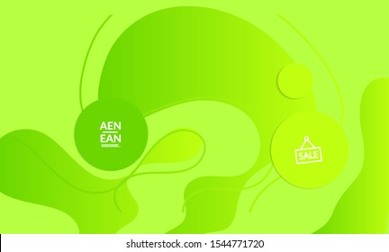 Abstract geometric background with vanishing waves. Modern template for social media banner. Contemporary material design with realistic shadow over flat gradient background