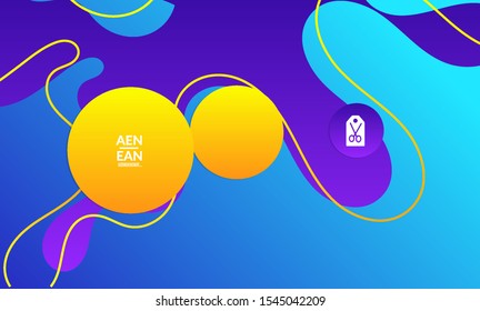 Abstract geometric background with vanishing waves. Modern template for social media banner. Contemporary material design with realistic shadow over flat gradient background