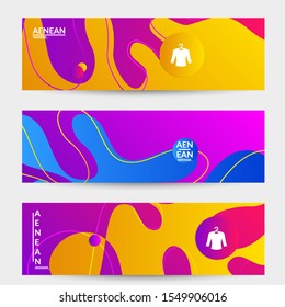 Abstract geometric background with vanishing waves. Modern template for social media banner. Contemporary material design with realistic shadow over flat gradient background
