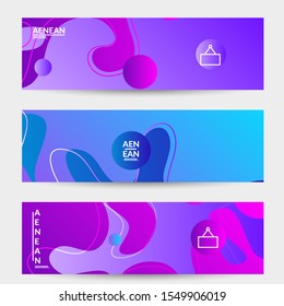 Abstract geometric background with vanishing waves. Modern template for social media banner. Contemporary material design with realistic shadow over flat gradient background