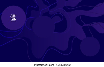 Abstract geometric background with vanishing waves. Modern template for social media banner. Contemporary material design with realistic shadow over flat gradient background