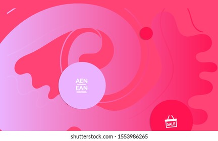 Abstract geometric background with vanishing waves. Modern template for social media banner. Contemporary material design with realistic shadow over flat gradient background