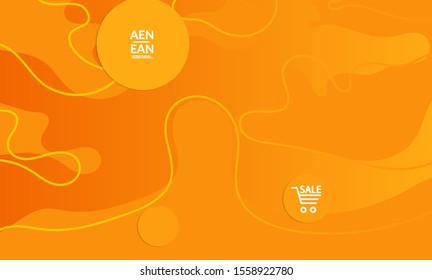 Abstract geometric background with vanishing waves. Modern template for social media banner. Contemporary material design with realistic shadow over flat gradient background