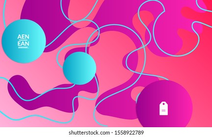 Abstract geometric background with vanishing waves. Modern template for social media banner. Contemporary material design with realistic shadow over flat gradient background