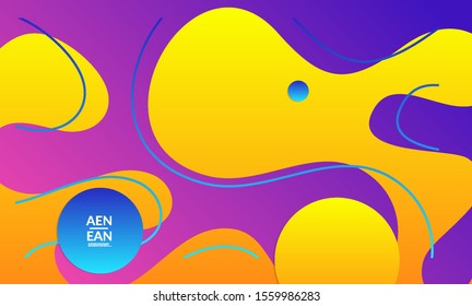 Abstract geometric background with vanishing waves. Modern template for social media banner. Contemporary material design with realistic shadow over flat gradient background