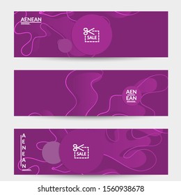 Abstract geometric background with vanishing waves. Modern template for social media banner. Contemporary material design with realistic shadow over flat gradient background