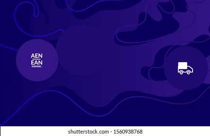 Abstract geometric background with vanishing waves. Modern template for social media banner. Contemporary material design with realistic shadow over flat gradient background