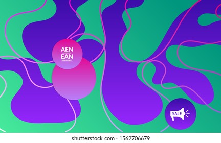 Abstract geometric background with vanishing waves. Modern template for social media banner. Contemporary material design with realistic shadow over flat gradient background