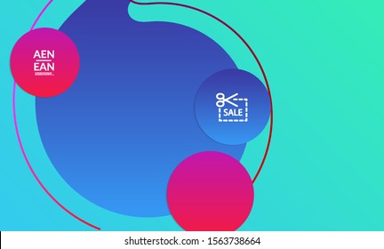 Abstract geometric background with vanishing waves. Modern template for social media banner. Contemporary material design with realistic shadow over flat gradient background
