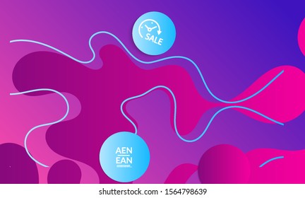 Abstract geometric background with vanishing waves. Modern template for social media banner. Contemporary material design with realistic shadow over flat gradient background