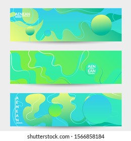Abstract geometric background with vanishing waves. Modern template for social media banner. Contemporary material design with realistic shadow over flat gradient background