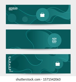 Abstract geometric background with vanishing waves. Modern template for social media banner. Contemporary material design with realistic shadow over flat gradient background