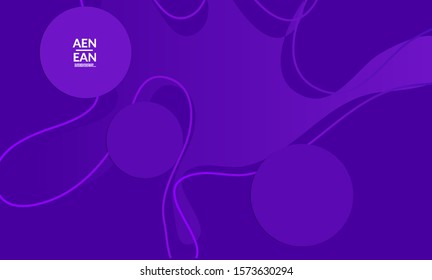 Abstract geometric background with vanishing waves. Modern template for social media banner. Contemporary material design with realistic shadow over flat gradient background