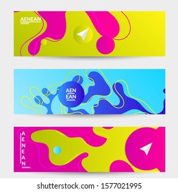 Abstract geometric background with vanishing waves. Modern template for social media banner. 