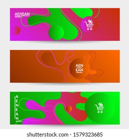 Abstract geometric background with vanishing waves. Modern template for social media banner. Contemporary material design with realistic shadow over flat gradient background