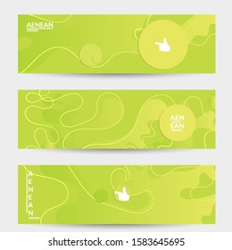 Abstract geometric background with vanishing waves. Modern template for social media banner. Contemporary material design with realistic shadow over flat gradient background