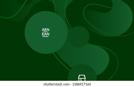 Abstract geometric background with vanishing waves. Modern template for social media banner. Contemporary material design with realistic shadow over flat gradient background