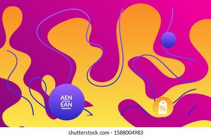 Abstract geometric background with vanishing waves. Modern template for social media banner. Contemporary material design with realistic shadow over flat gradient background