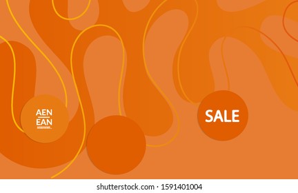 Abstract geometric background with vanishing waves. Modern template for social media banner. Contemporary material design with realistic shadow over flat gradient background