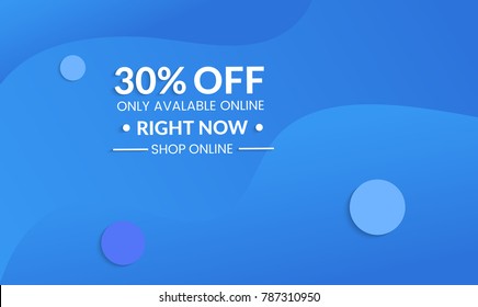 Abstract geometric background with vanishing waves. Modern template for social media banner. Contemporary material design with realistic shadow over flat gradient background.