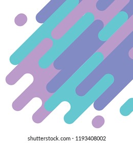 Abstract geometric background with various rounded linear figures. Vector illustration