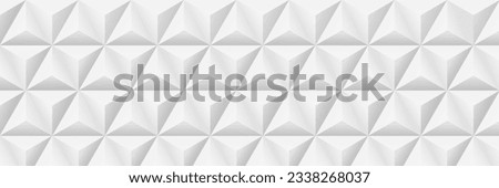 Abstract geometric background. Vector 3d illustration. Triangle or pyramid white shapes. Polygonal tiles backdrop. Minimal cover design. Futuristic element for design