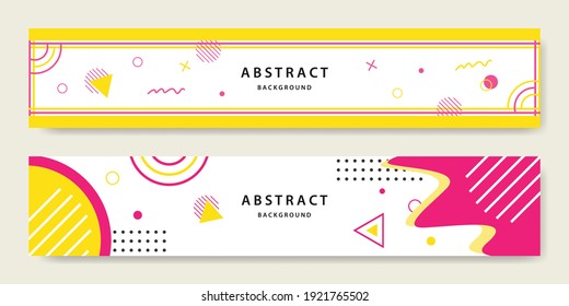 Abstract geometric background vector banner template design