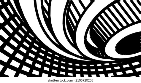 abstract geometric background vector black and white illustration