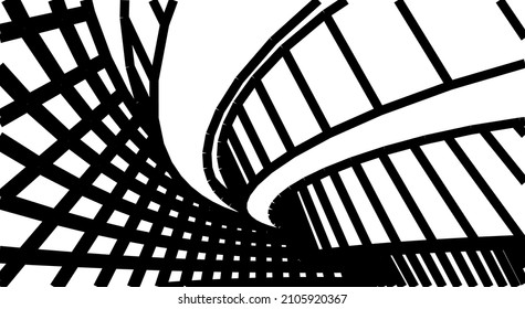 abstract geometric background vector black and white illustration