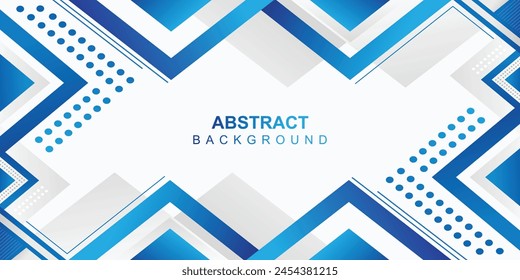 Abstract geometric background vector in blue and gray gradation color