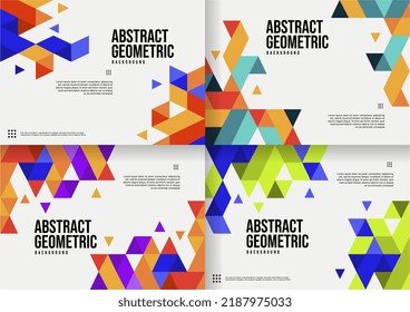 abstract geometric background vector colorful