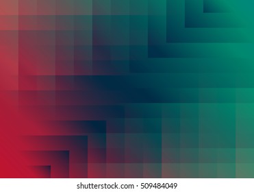 Abstract Geometric Background. Vector Colorful Texture. Red and Green Gradient.