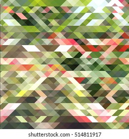 Abstract geometric background. Vector colorful green red yellow