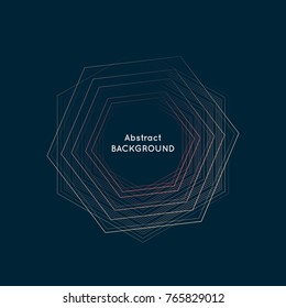 Abstract geometric background with vector dynamic elements for design. Music speaker