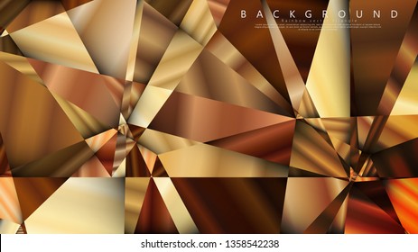 Abstract geometric background. vector gradient golden triangle