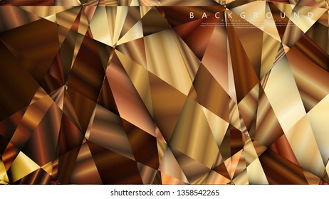 Abstract geometric background. vector gradient golden triangle